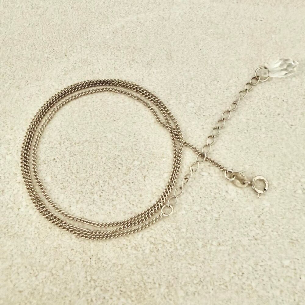 925 Sterling Silver Chain Necklace; 16-18 inches (adjustable)
